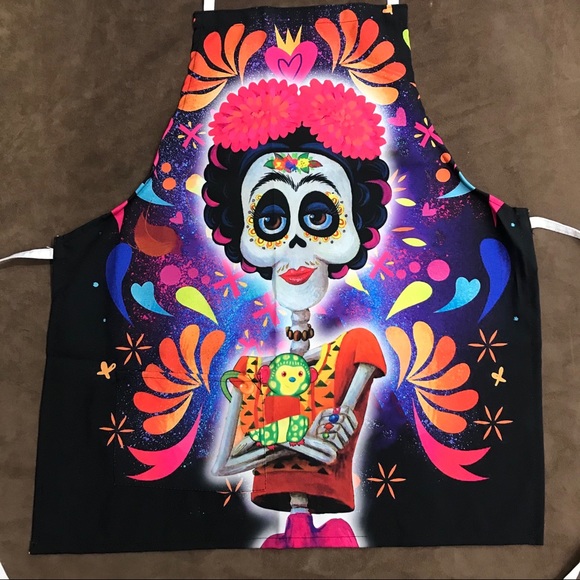 Disney Pixar CoCo Frida Kahlo Color Splash Cooking Apron Disney Pixar CoCo Frida Kahlo Color Splash Cooking Apron